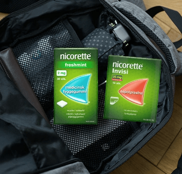 Nicorette Gum and Nicorette Invisipatch packs